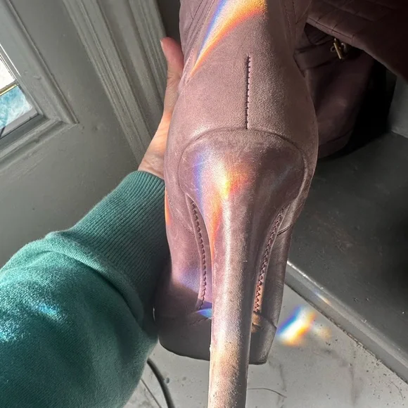 Rockport Janae kneehigh leather boot rare mauve 8.5 USA - Picture 11 of 11